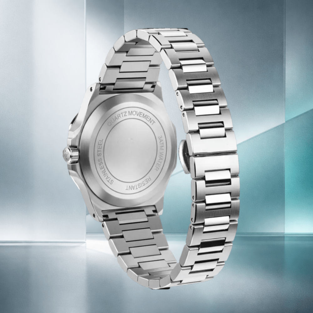 Ασημί Ρολόι Με Πράσινο Καντράν [Green Watch]